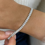 Diamond Tennis Bracelet 8.4 ct White Gold