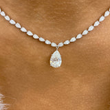 Diamond Pendant Necklace 14.7 ct White Gold