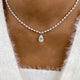 Diamond Pendant Necklace 14.7 ct White Gold