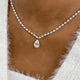 Diamond Pendant Necklace 14.7 ct White Gold