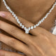 Diamond Pendant Necklace 31.7 ct White Gold