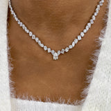 Diamond Pendant Necklace 31.7 ct White Gold