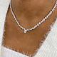 Diamond Pendant Necklace 31.7 ct White Gold
