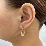 Diamond Hoop Earrings 1.4 ct Yellow Gold