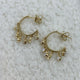 Diamond Hoop Earrings 1.4 ct Yellow Gold