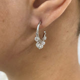 Diamond Hoop Earrings 1.4 ct White Gold