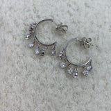 Diamond Hoop Earrings 1.4 ct White Gold