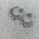 Diamond Hoop Earrings 1.4 ct White Gold