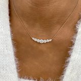 Diamond Pendant Necklace 3.2 ct Rose Gold