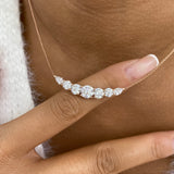 Diamond Pendant Necklace 3.2 ct Rose Gold