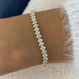 Diamond Tennis Bracelet 8.7 ct Yellow Gold