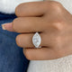 Elystra Ring 2.8 ct TCW , Solid Gold 14k