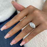 Elystra Ring 2.8 ct TCW , Solid Gold 14k