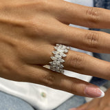 Diamond Band Ring 3.2 ct White Gold