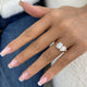 Toi-et Moi Ring 3 ct TCW , Solid Gold 14k