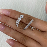 Diamond Climber Earrings 1.9 ct White Gold