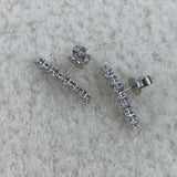 Diamond Climber Earrings 1.9 ct White Gold
