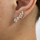 Diamond Climber Earrings 1.9 ct Rose Gold