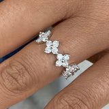 Diamond Cluster Ring 1 ct White Gold