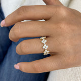Cluster Ring Ring 1ct TCW, 14K Gold