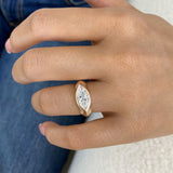 Rippples Ring 1.5 ct TCW , Solid Gold 14k