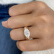Rippples Ring 1.5 ct TCW , Solid Gold 14k