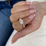 Rippples Ring 1.5 ct TCW , Solid Gold 14k
