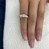 Rippples Ring 1.5 ct TCW , Solid Gold 14k