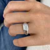Rippples Ring 2 ct TCW , Solid Gold 14k