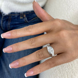 Rippples Ring 2 ct TCW , Solid Gold 14k