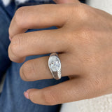 Rippples Ring 2 ct TCW , Solid Gold 14k