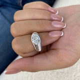 Rippples Ring 2 ct TCW , Solid Gold 14k