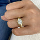 Véon Ring 2 ct TCW , Solid Gold 14k