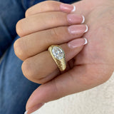 Véon Ring 2 ct TCW , Solid Gold 14k