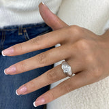 Rippples Ring 1.5 ct TCW , Solid Gold 14k