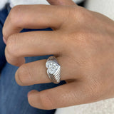 Rippples Ring 1.5 ct TCW , Solid Gold 14k