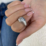 Rippples Ring 1.5 ct TCW , Solid Gold 14k