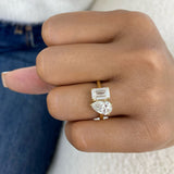 Miré Ring 3.1 ct TCW , Solid Gold 14k