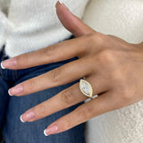 Isola Ring 2.8 ct TCW , Solid Gold 14k
