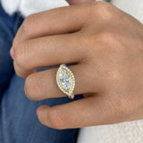 Isola Ring 2.8 ct TCW , Solid Gold 14k