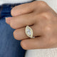 Isola Ring 2.8 ct TCW , Solid Gold 14k