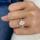 Astra Ring 2.3 ct TCW , Solid Gold 14k