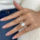 Haloa Ring 2.8 ct TCW , Solid Gold 14k