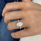 Haloa Ring 2.8 ct TCW , Solid Gold 14k