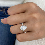 Haloa Ring 2.8 ct TCW , Solid Gold 14k