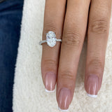 Haloa Ring 2.8 ct TCW , Solid Gold 14k