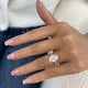 Zénith Ring 3.3 ct TCW , Solid Gold 14k