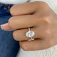 Zénith Ring 3.3 ct TCW , Solid Gold 14k