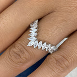 Diamond Band Ring 1.2 ct White Gold