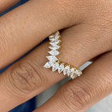 Diamond Band Ring 1.2 ct Yellow Gold